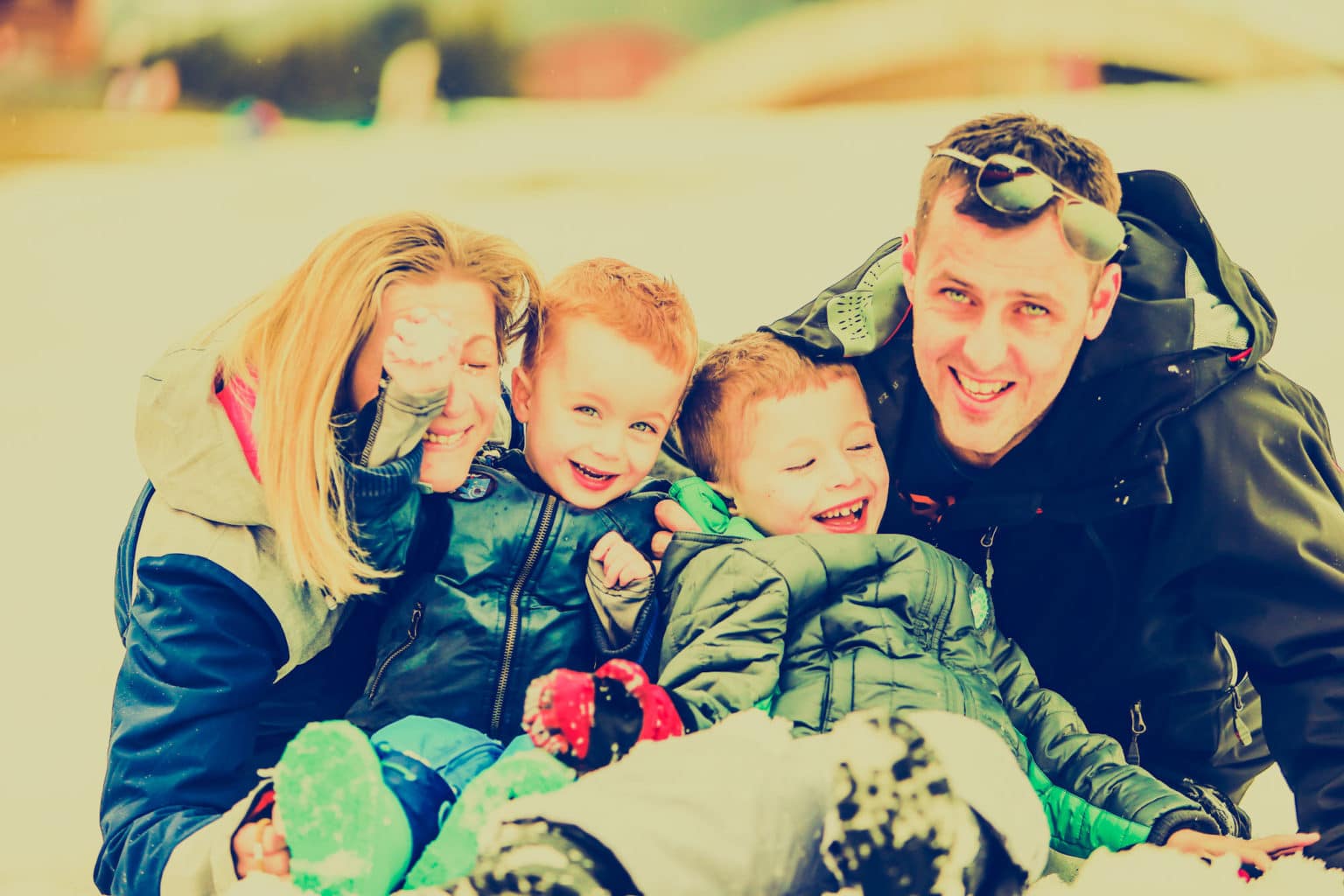 The Kieffer Spohr family on holiday at the Alpe d'Huez ski resort