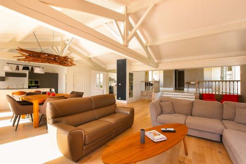 Geräumiges und komfortables Wohnzimmer der Villa Mer in Sainte Marie de Ré auf l'Île de Ré